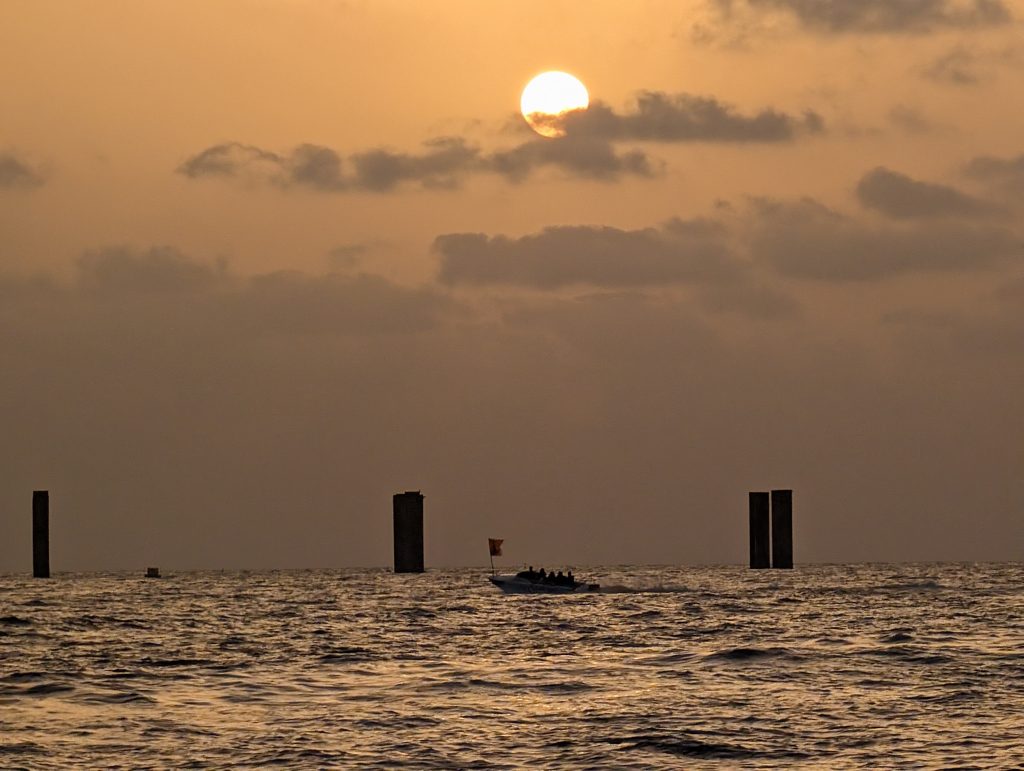 Sunset hues at Juhu Beach, Mumbai