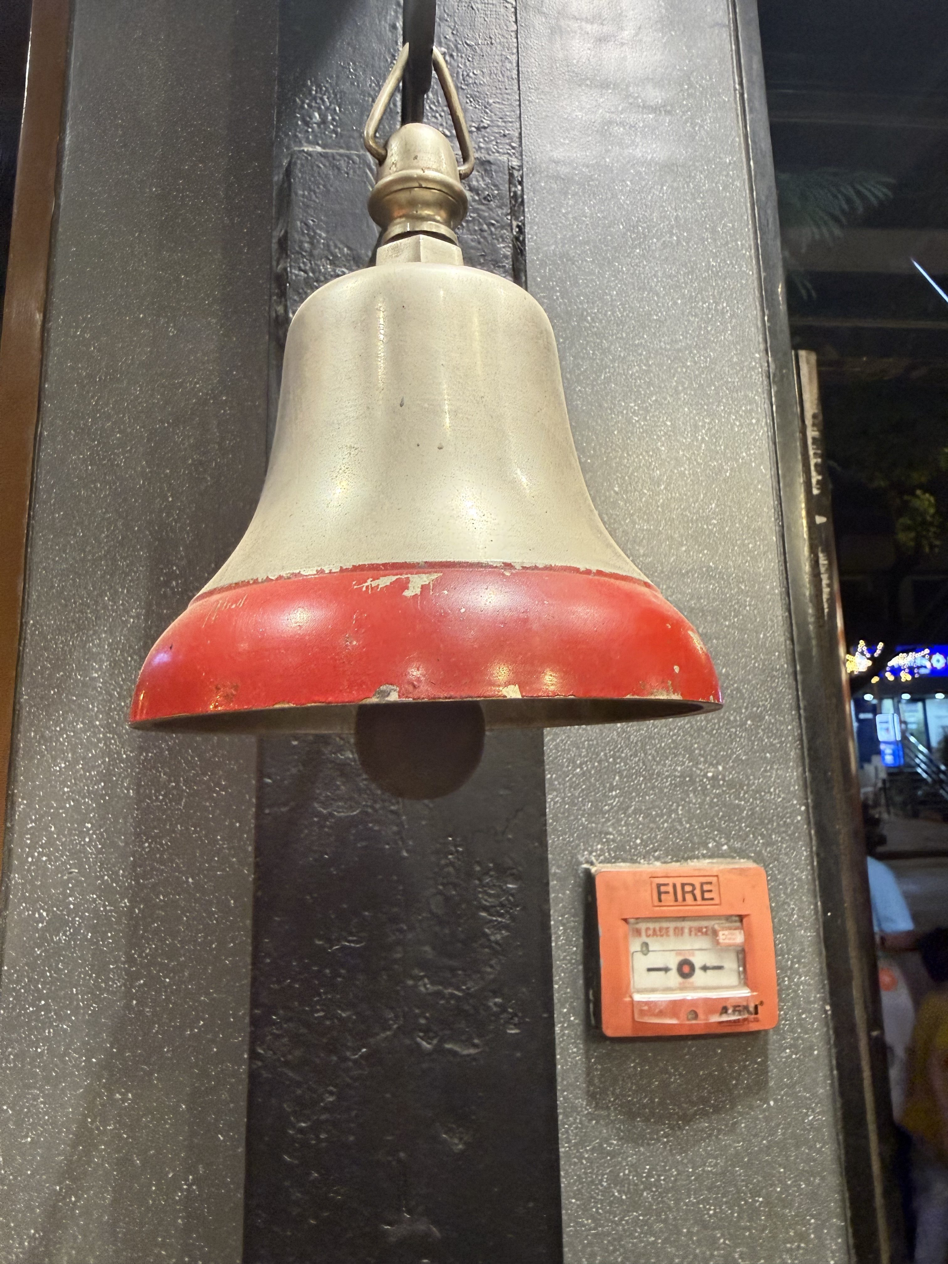 An appreciation bell at a food store in Andra Mumbai
