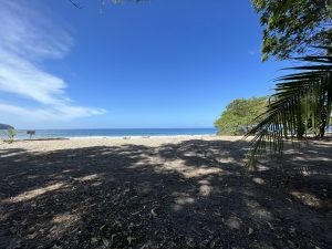 Coastal view of the Pacific Ocean at Cabuyal Beach in Guanacaste.