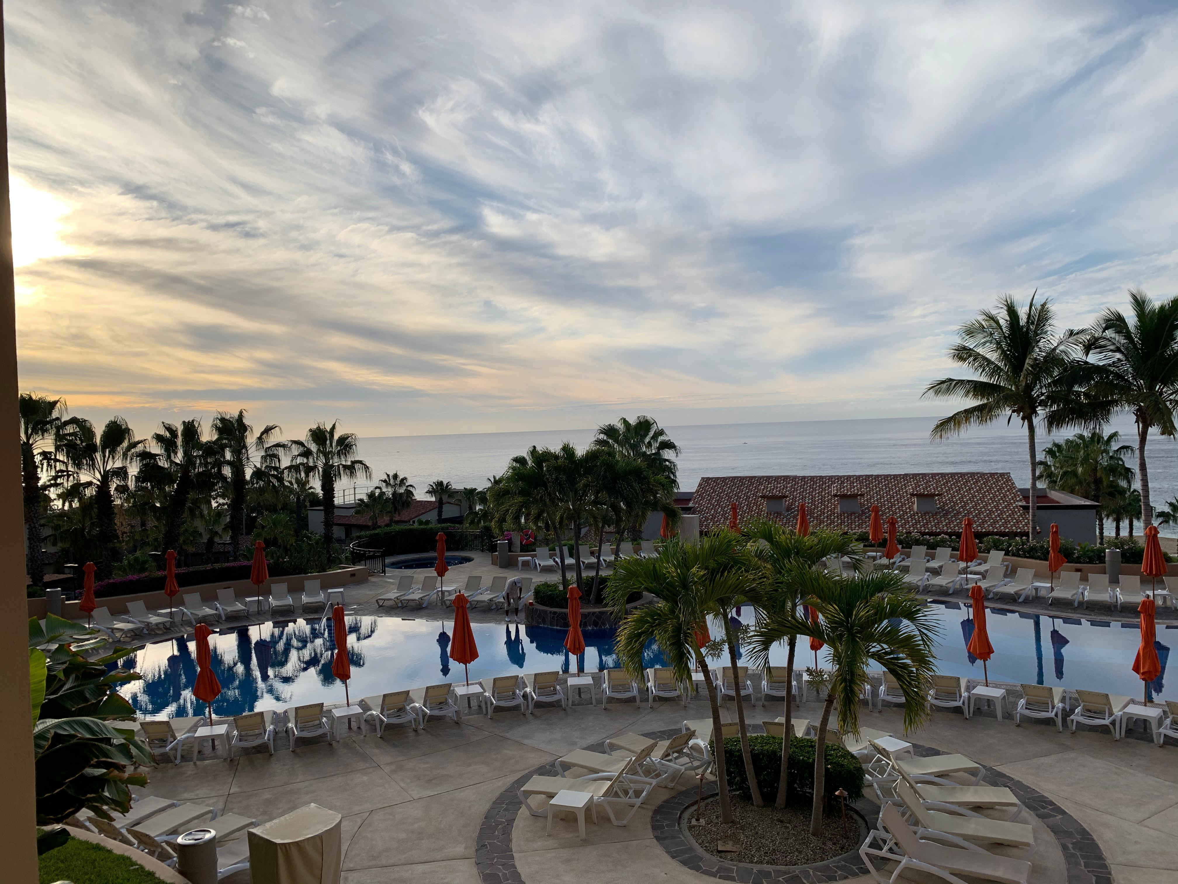 The beautiful sunrise at Pueblo Bonito, Los Cabos San Lucas.