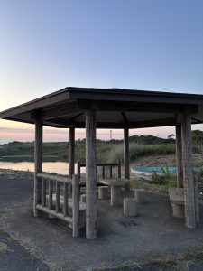 Sunset over the Nabaki River in Shirako