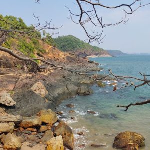 Scenic beach view at Gokarna.
