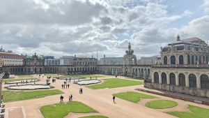 A wide view of the Zwinger Palace