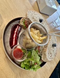 A healthy breakfast set served on plate 