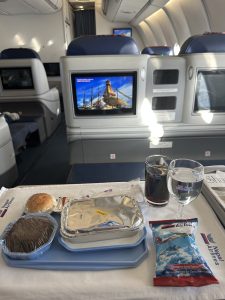 Food served above 30000 feet at one of Nepal's finest carrier.