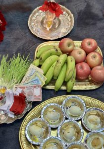 Culture reflecting faith, belief, religious offering of Nepali culture shown as the Festive Thali 