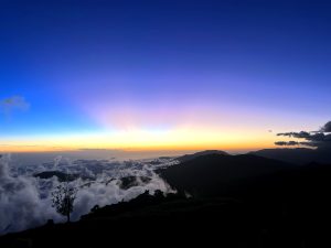 View of the sky from the coffee plantations of Santa María de Dota.