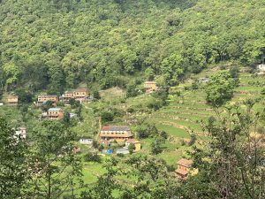 A Nepali Village with Traditional Houses and Terrace Farms Near Kathmandu #NepaliVillage
