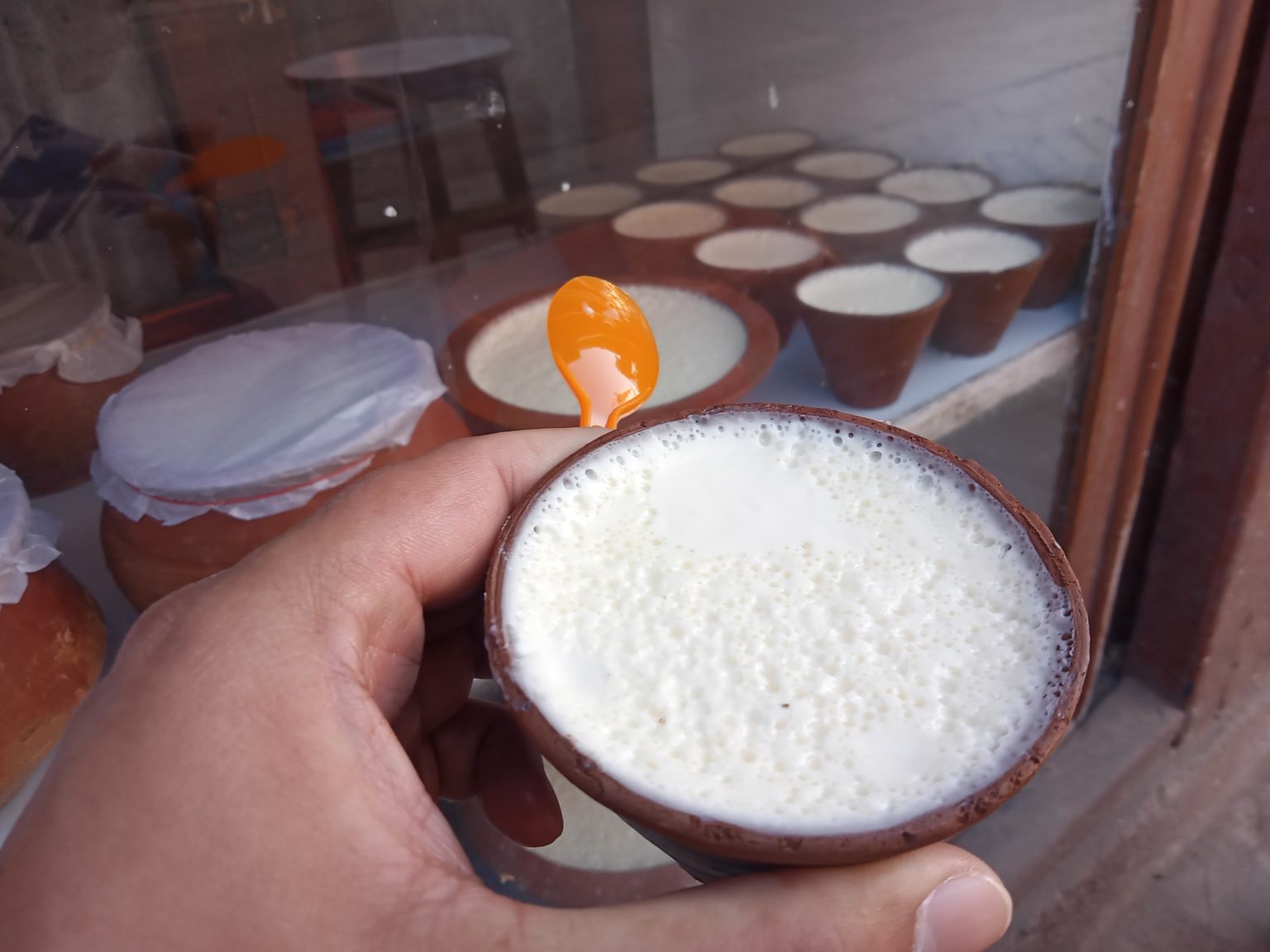 Juju Dhau shop at Bhaktapur, Nepal