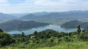 Stunning Begnas Lake view from Begnaskot, Kaski, Nepal. 
