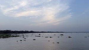 River and clear sky