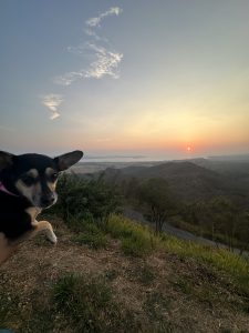 
Sunset at La Cruz, Guanacaste, with colorful skies over the landscape.