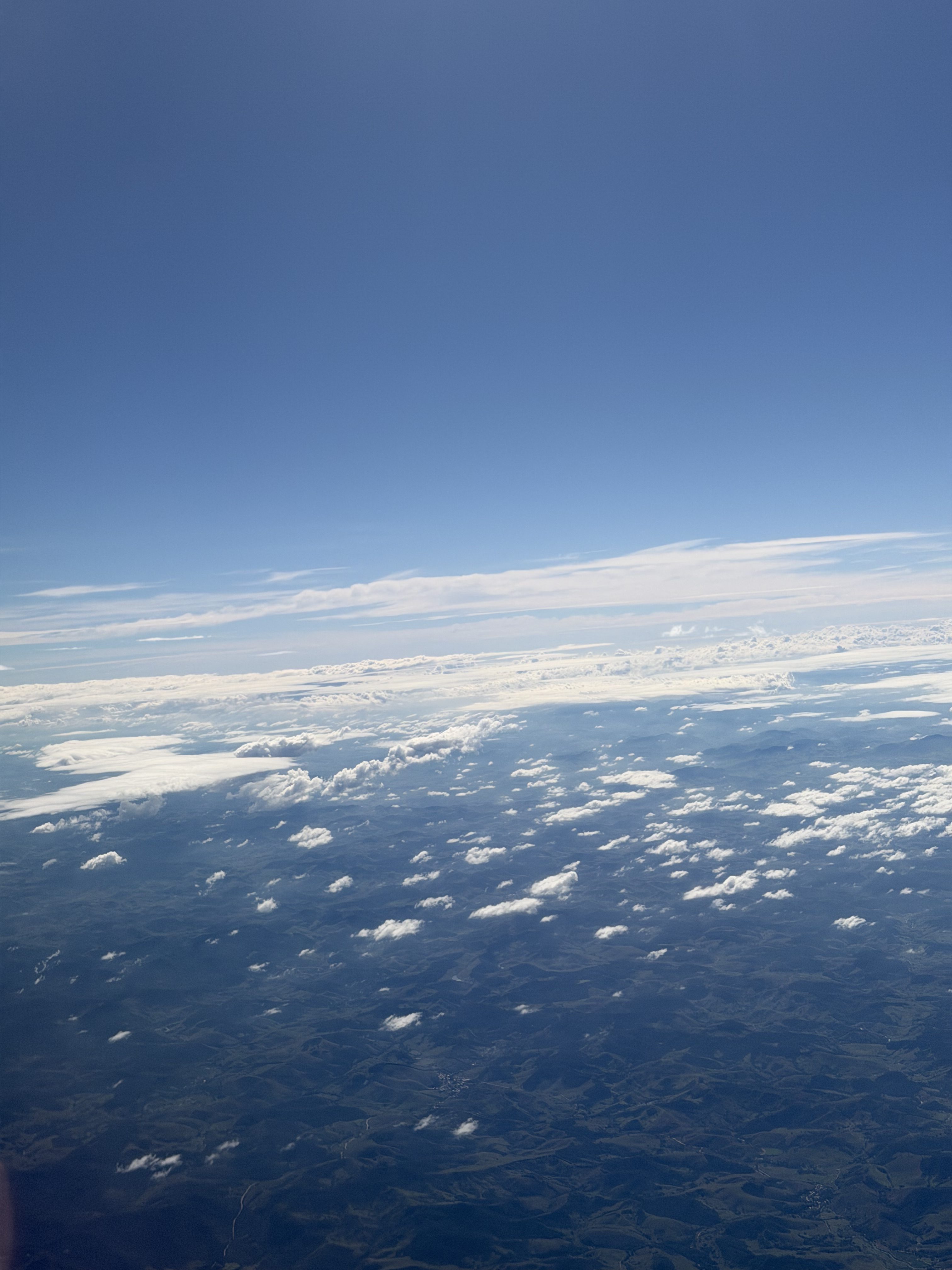 An aerial view of Brazil showing the landscape from above.