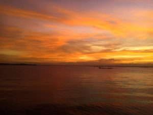 The sun beneath the sea