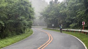 Mountain road across the protected areas of the Sierra Madre mountain range in the Philippines.