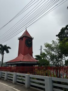 Historical clock, created in 1872, situated beside Surma River, Sylhet.
