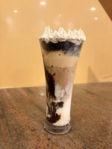 The famous Tiramisu ice cream sundae from Pabba's Ideal Cafe in Mangaluru.